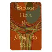 私はあなたを愛しているので自分の作成Nakupenda Sana マグネット (縦)