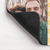 私はあなたを愛しているカップル写真コラージュ黄色のハート マウスパッド (コーナー)