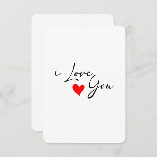 私はあなたを愛しているカード サンキューカード (正面/裏面)