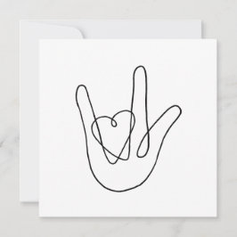 私はあなたを愛しているサイン葉書