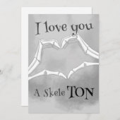 私はあなたを愛しているスケートトン シーズンカード (正面/裏面)