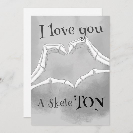 私はあなたを愛しているスケートトン シーズンカード (正面/裏面)