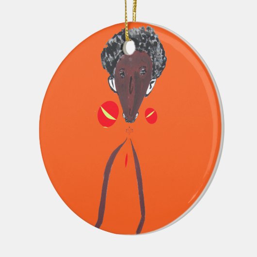 私はあなたを愛しているナクフェンダスワヒリ セラミックオーナメント (左)