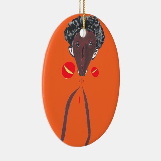 私はあなたを愛しているナクフェンダスワヒリ セラミックオーナメント (右)