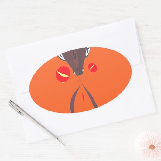 私はあなたを愛しているナクフェンダスワヒリ 楕円形シール (封筒)