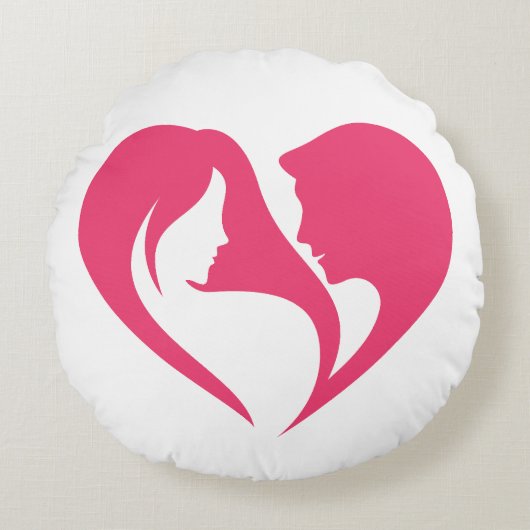 私はあなたを愛しているハート。 ラウンドクッション (正面)