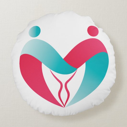 私はあなたを愛しているハート。 ラウンドクッション (裏面)