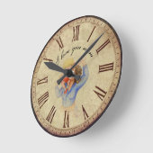 私はあなたを愛しているママヴィンテージ ラウンド壁時計 (傾斜)