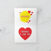 私はあなたを愛しているママ ノートカード (内部)