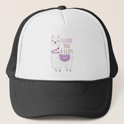 私はあなたを愛しているラマおもしろい- Llama キャップ (正面)