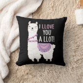 私はあなたを愛しているラマおもしろい- Llama クッション (ブランケット)