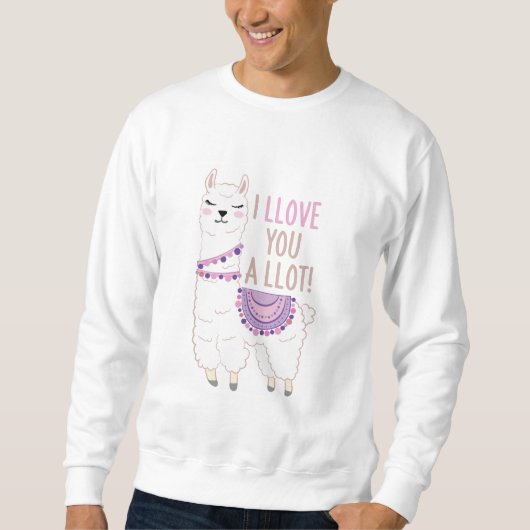 私はあなたを愛しているラマおもしろい- Llama スウェットシャツ (正面)