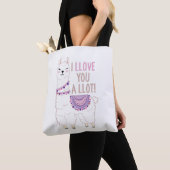 私はあなたを愛しているラマおもしろい- Llama トートバッグ (クローズアップ)