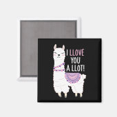 私はあなたを愛しているラマおもしろい- Llama マグネット (正面/裏面)