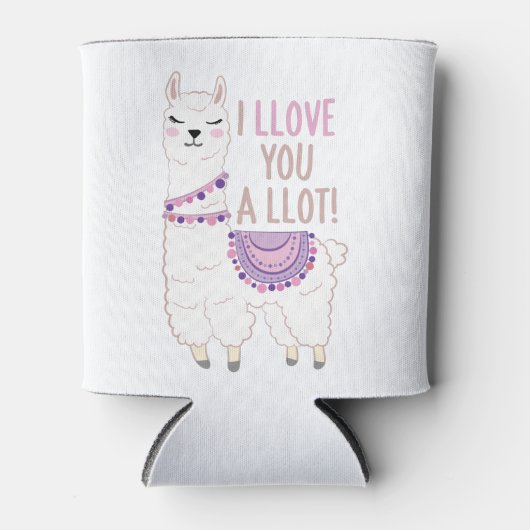 私はあなたを愛しているラマおもしろい- Llama 缶クーラー (正面)