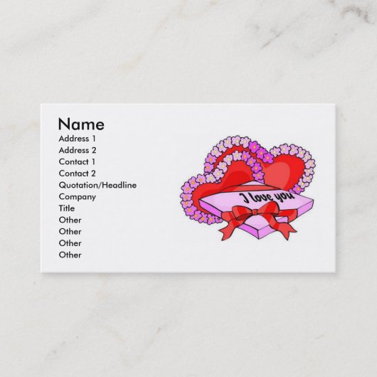 私はあなたを愛している名刺 名刺 (正面)