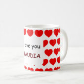 私はあなたを愛している名前 コーヒーマグカップ (正面右)