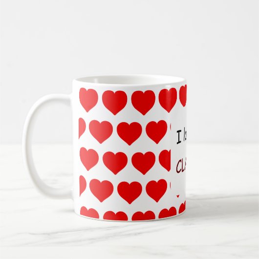 私はあなたを愛している名前 コーヒーマグカップ (左)