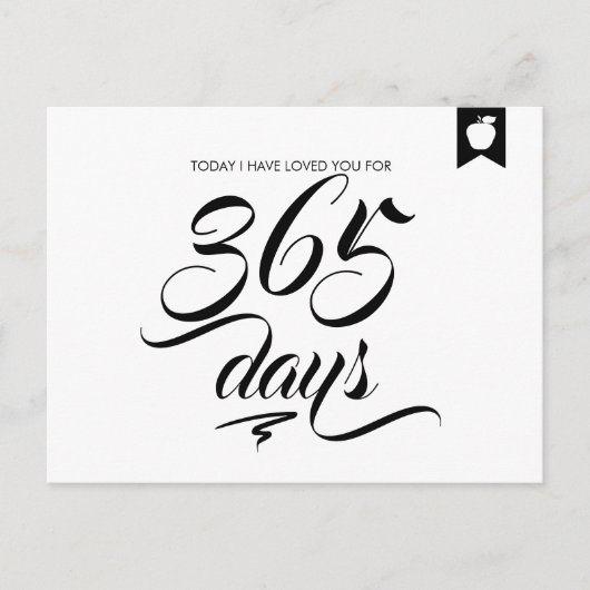 私はあなたを愛している日アニバーサリーラブポストカード ポストカード (正面)