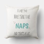 私はあなたを愛している昼寝おもしろいバレンタインデー クッション (正面)