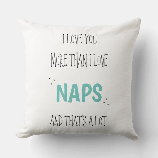 私はあなたを愛している昼寝おもしろいバレンタインデー クッション (正面)