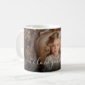 私はあなたを愛している母、1つの写真、母の日、誕生日 コーヒーマグカップ (正面左)