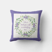 私はあなたを愛している聖なる書物、 経典パープルスローパイ クッション (裏面)
