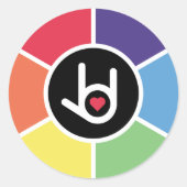 私はあなたを愛している虹 ラウンドシール (正面)