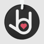 私はあなたを愛している黒いクリスマスの飾り オーナメント (裏面)