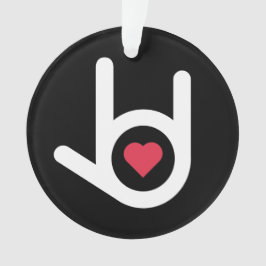 私はあなたを愛している黒いクリスマスの飾り オーナメント