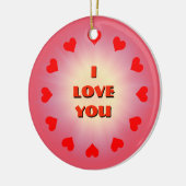 私はあなたを愛している（カスタマイズ可能） セラミックオーナメント (左)