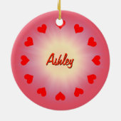 私はあなたを愛している（カスタマイズ可能） セラミックオーナメント (裏面)