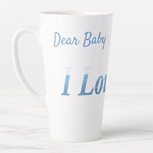 私はあなたを愛している カフェラテマグ (左)