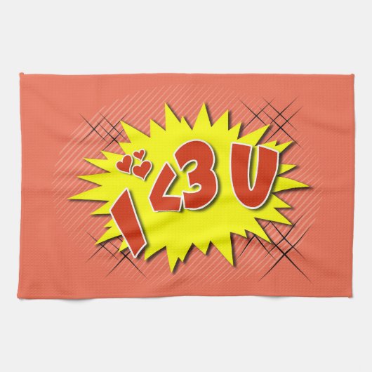 私はあなたを愛している キッチンタオル (横)