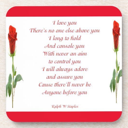 私はあなたを愛している コースター (正面)