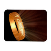 "私はあなたを愛している"ゴールデンリングや輪 マグネット (横)