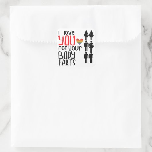 私はあなたを愛している スクエアシール (バッグ)