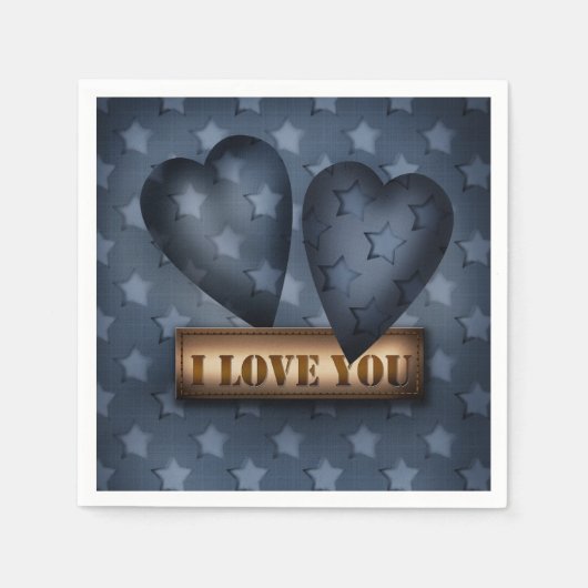 私はあなたを愛している スタンダードカクテルナプキン (正面)
