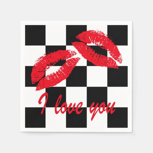 私はあなたを愛している スタンダードカクテルナプキン (正面)
