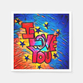 私はあなたを愛している スタンダードカクテルナプキン (正面)