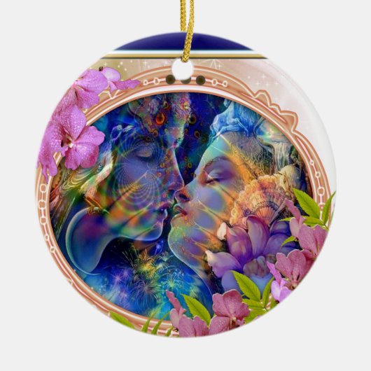 私はあなたを愛している セラミックオーナメント (正面)