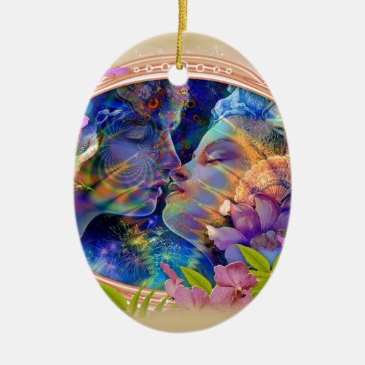 私はあなたを愛している セラミックオーナメント (正面)