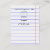 私はあなたを愛している：ノート紙 名刺 (裏面)