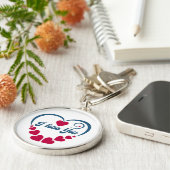 私はあなたを愛している。ハッピーバレンタインデー。 キーホルダー (側面)