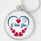 私はあなたを愛している。ハッピーバレンタインデー。 キーホルダー (正面)