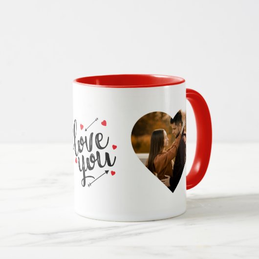 私はあなたを愛している |ハッピーバレンタインデー モダン マグカップ (正面右)