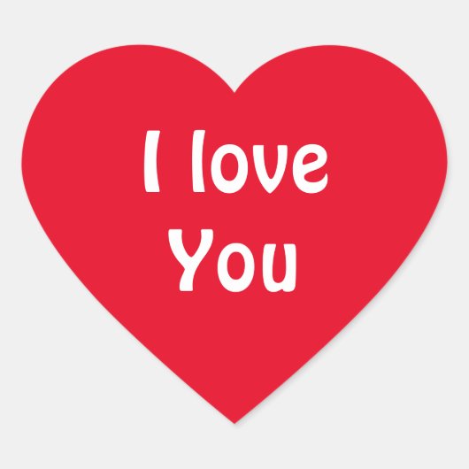 私はあなたを愛している ハートシール (正面)