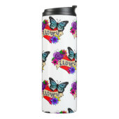 私はあなたを愛している |バレンタインデーのハートとバラ タンブラー (回転左)