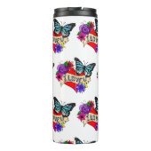 私はあなたを愛している |バレンタインデーのハートとバラ タンブラー (裏面)