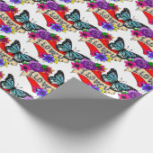 私はあなたを愛している |バレンタインデーのハートとバラ ラッピングペーパー (角)